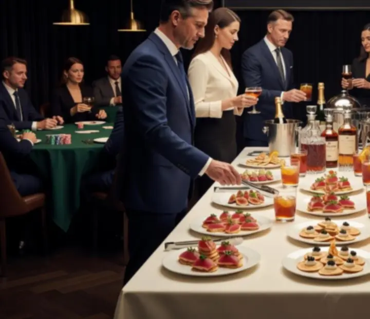 Prémium catering és italválaszték elegáns kaszinó jellegű csapatépítésen